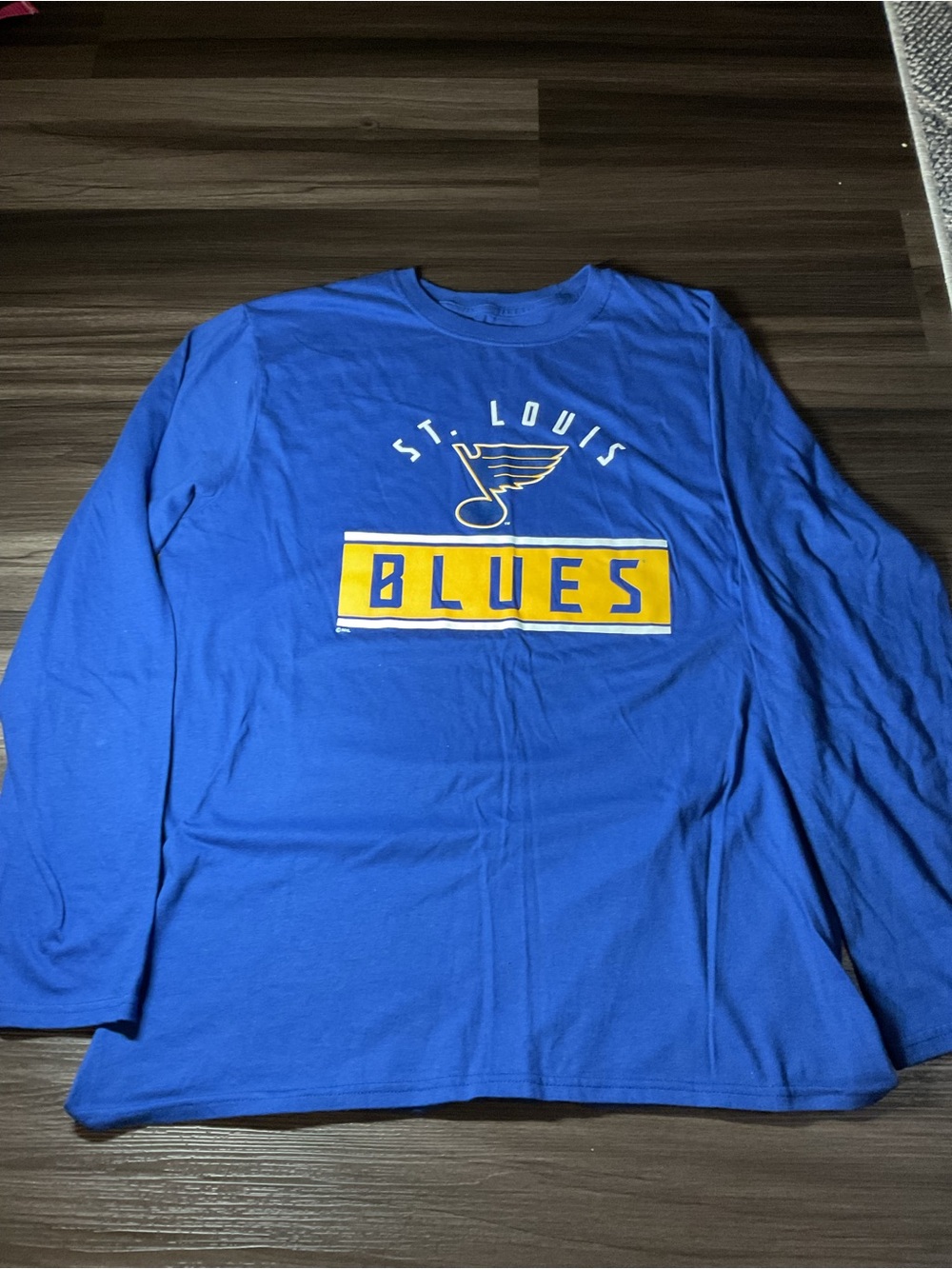 Fanatics St. Louis Blues Long Sleeve Tee - Royal Blue & Yellow size L